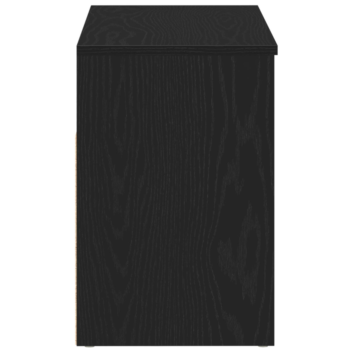Bankje Zwart Eiken 60x30x45 cm Geengineerd Hout