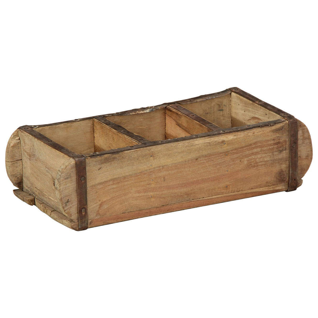 Bakje 30x14x9 cm Massief Hout Gerecycled