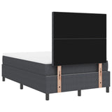 Boxspring Bed met Matras Donkergrijs Klein Tweepersoons Corduroy Stof