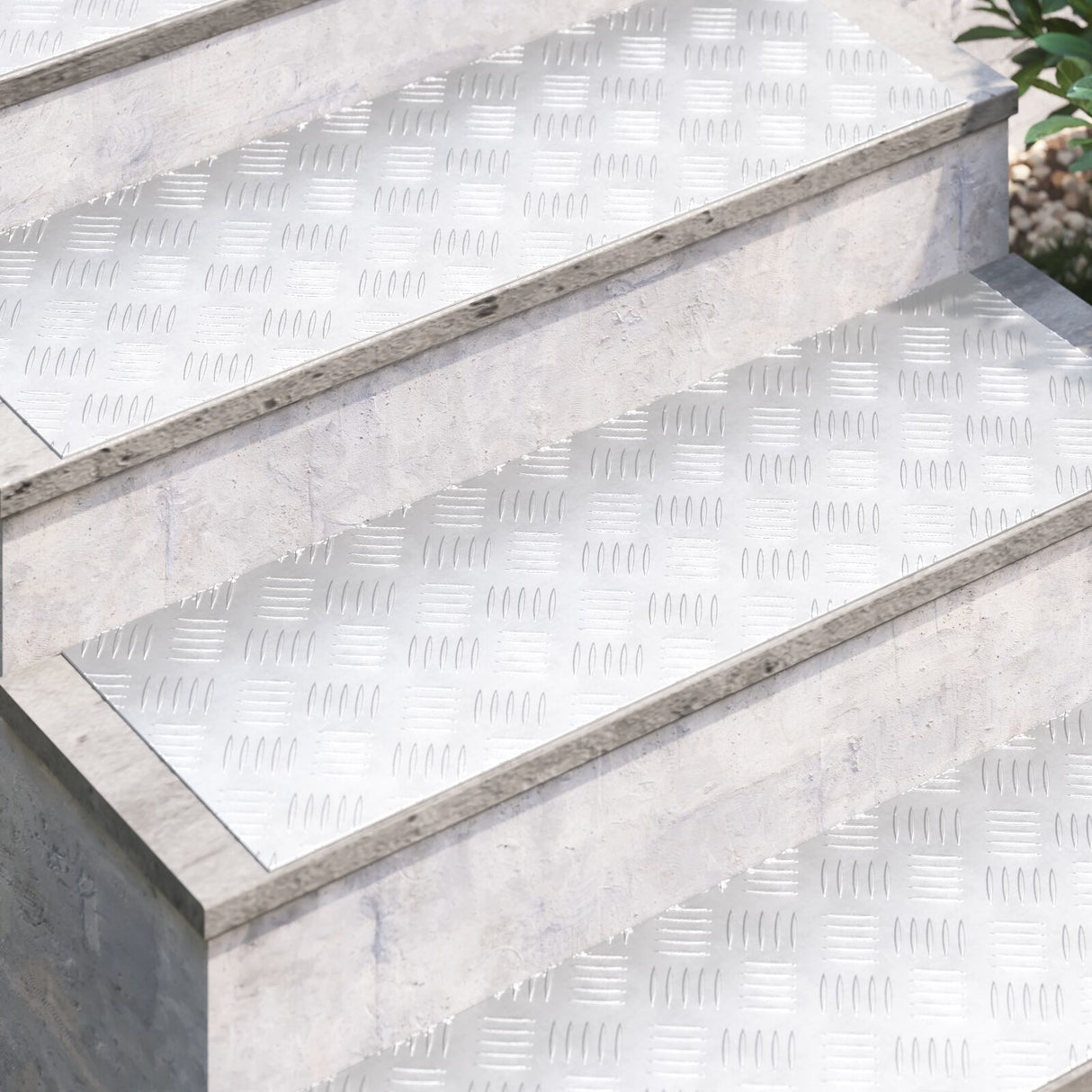 Aluminium Antislipplaat 4 stuks 90x30 cm