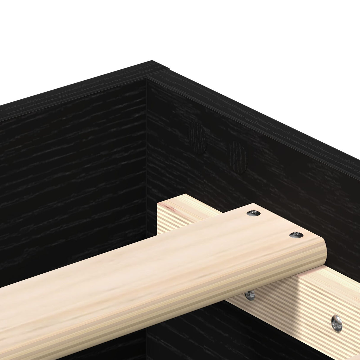 Bedframe 90x190 cm Zwart Eiken Tegenwoordig Hout