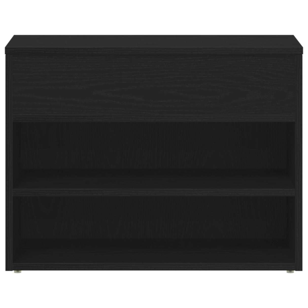 Halbank in Zwart Eiken, 60x30x45 cm, Geëngineerd Hout