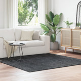 Shaggy Vloerkleed met Latex Achterkant Donkergrijs 200x200 cm