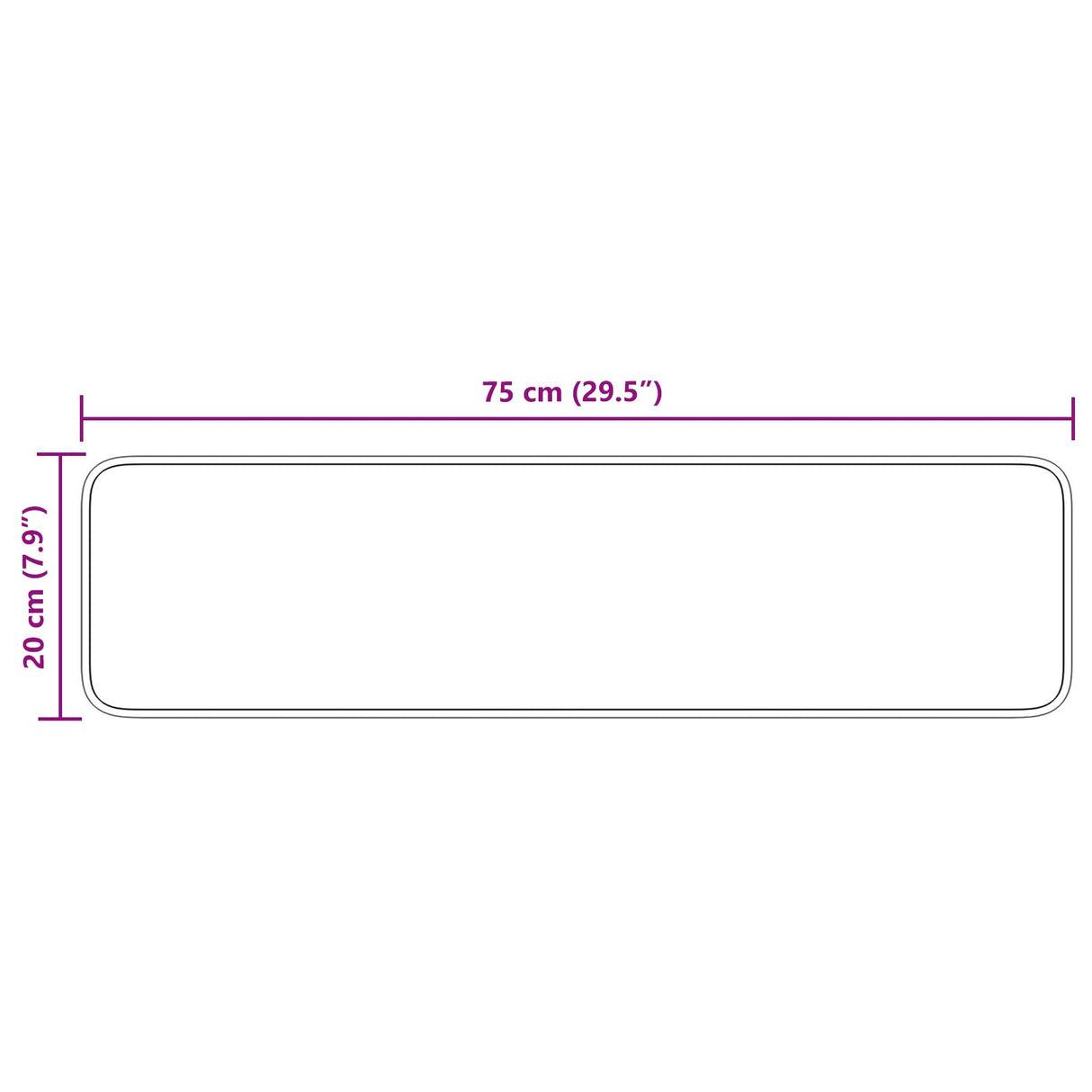 Trapmatten met latex achterkant Bordeaux 20x75 cm