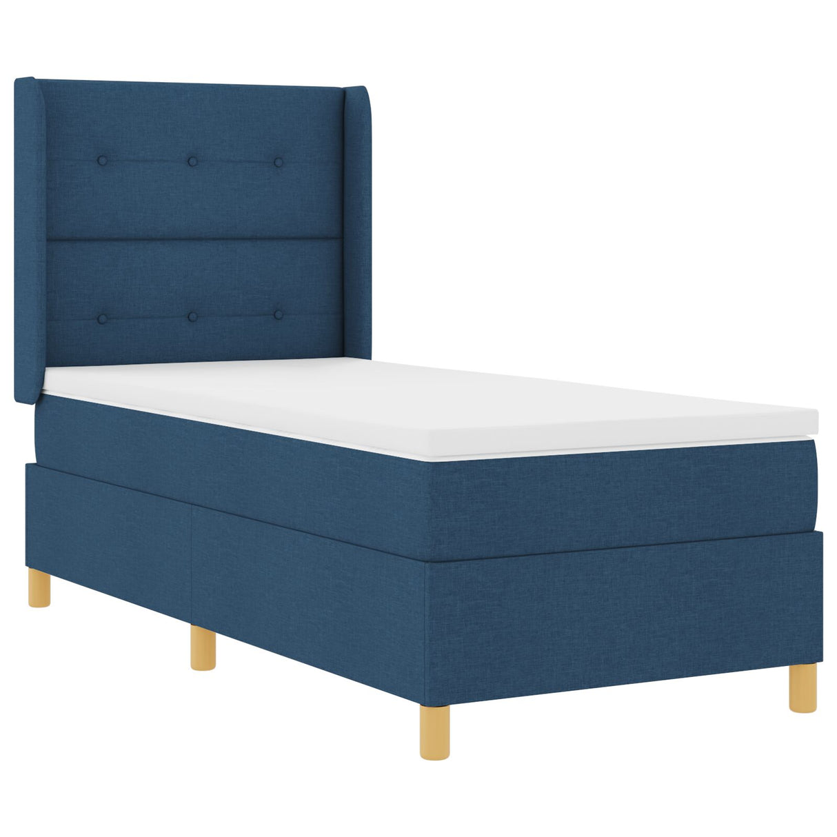 Boxspringbed met Matras Blauw 80x200 cm Stof