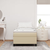 Boxspringbed met Matras Lichtgroen Grijs 80x200 cm Linnen Stof