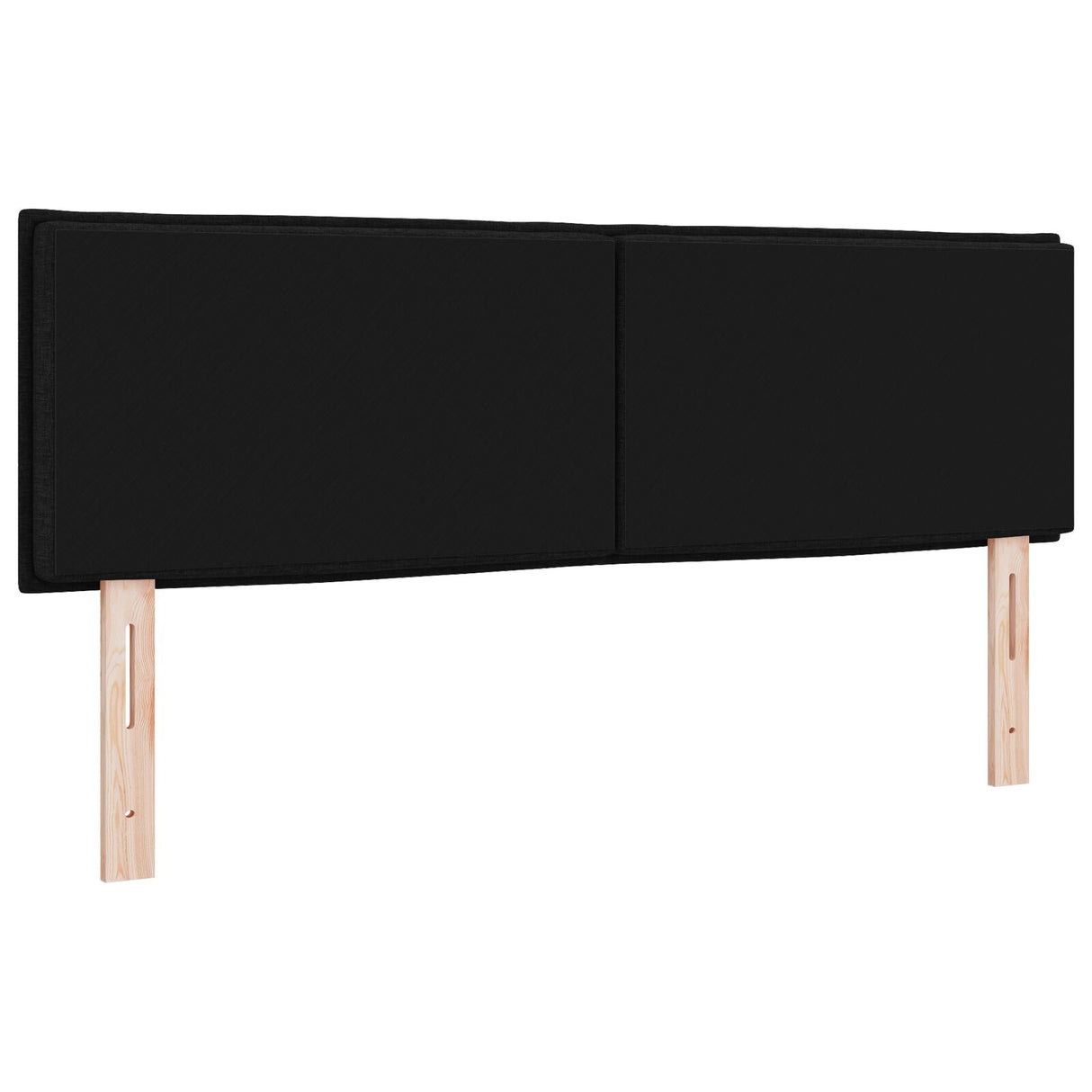 LED Hoofdbord Lijnen Ontwerp Zwart 160 cm Stof