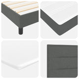 Bedframe met Matras Donkergrijs Stof 90 x 190 cm Bedmatras