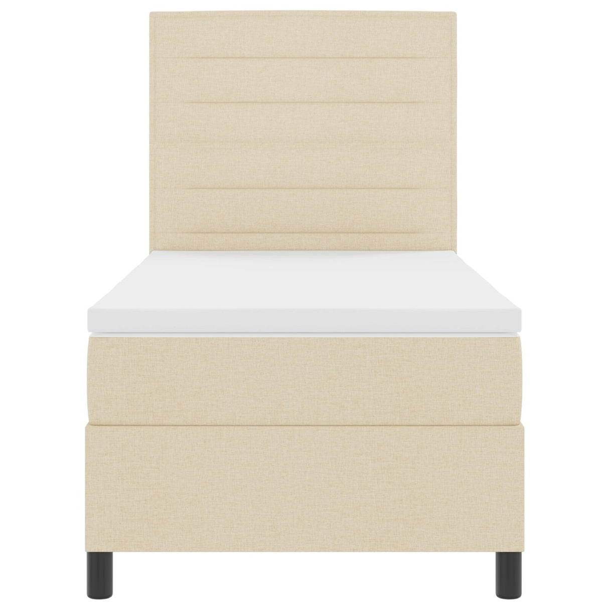 Boxspringbed met Matras Crème Eenpersoons Stof