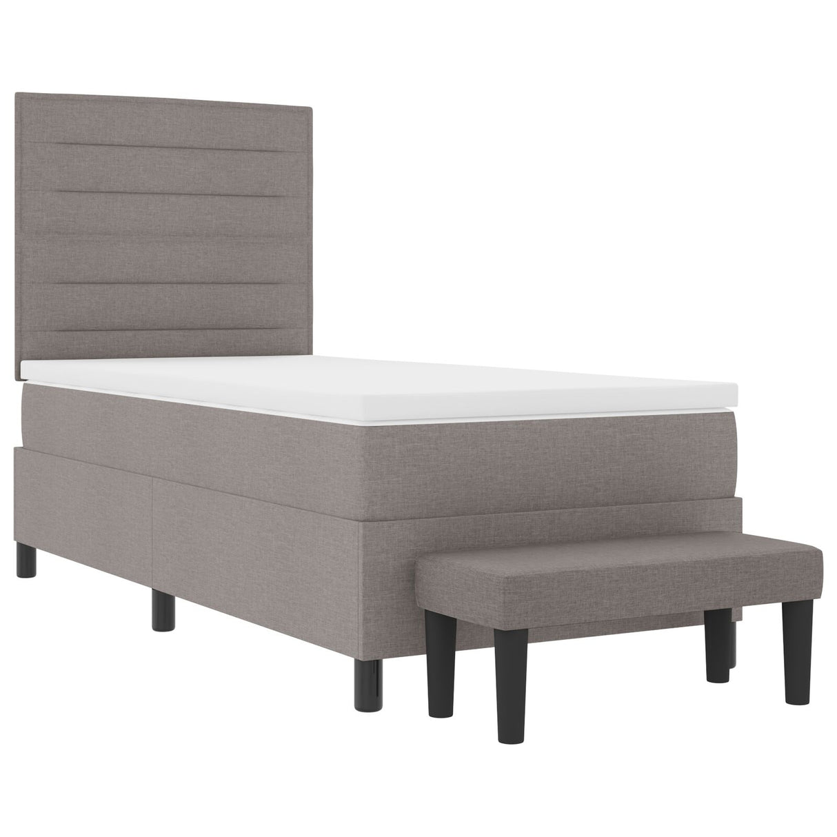 Boxspring Bed met Matras & Bank Taupe 90x190 cm Stof