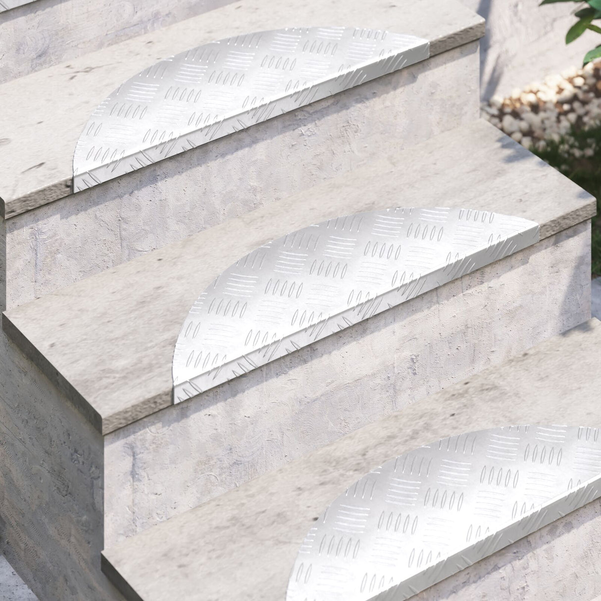 Aluminium Trap Treden 5 stuks Antislip 60x18 cm