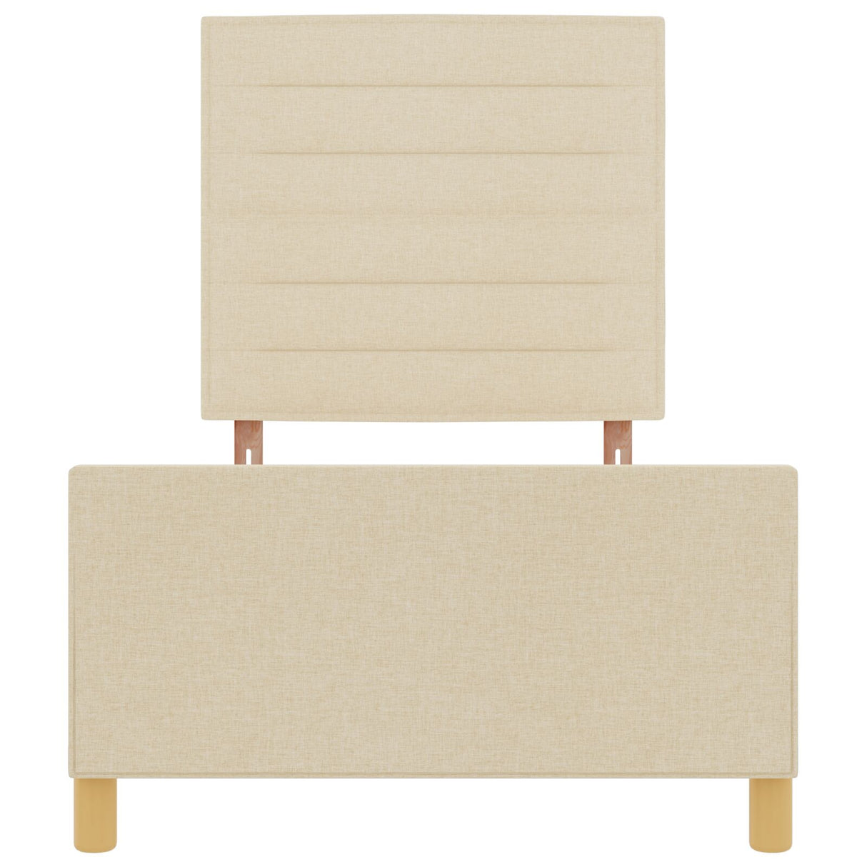 Bedframe - Crème, 90x200 cm, Stof