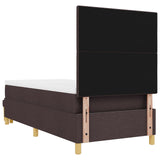 Boxspring Bed met Matras & Bank Donkerbruin 80x200 cm Stof