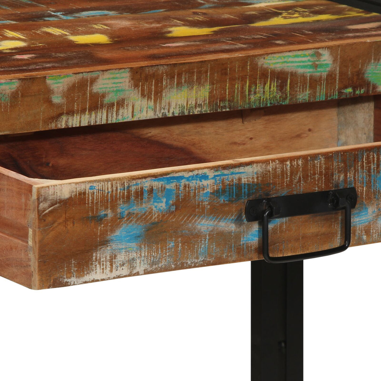 Console Tafel Meerkleurig 120x33x75 cm Massief Hout Gerecycled