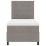 Boxspring Bed met Matras Taupe Eenpersoons Stof