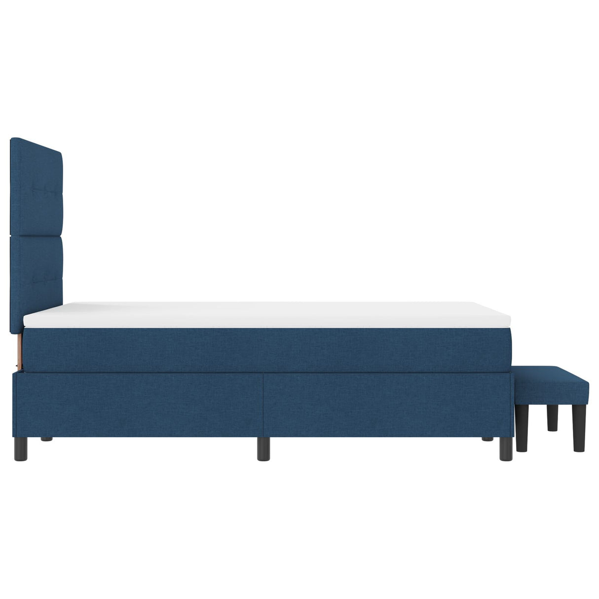 Boxspringbed met Matras & Bank Blauw 120x190 cm Stof