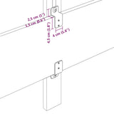 Hoofdbord Knop-Gestoffeerd Taupe 200 cm Stof