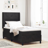 Boxspringbed met Matras & LED Zwart 80x200 cm Fluweel