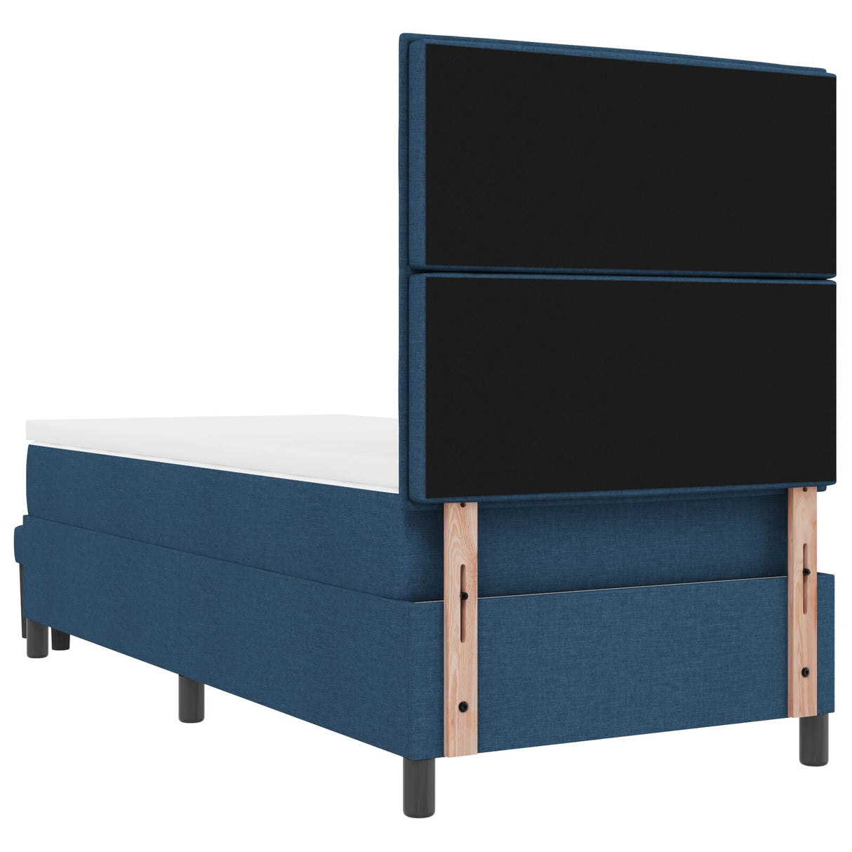 Boxspringbed met Matras & Bank Blauw 90x190 cm Stof