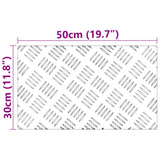 Aluminium Checker Platen - Set van 4, Anti-Slip, 50x30 cm