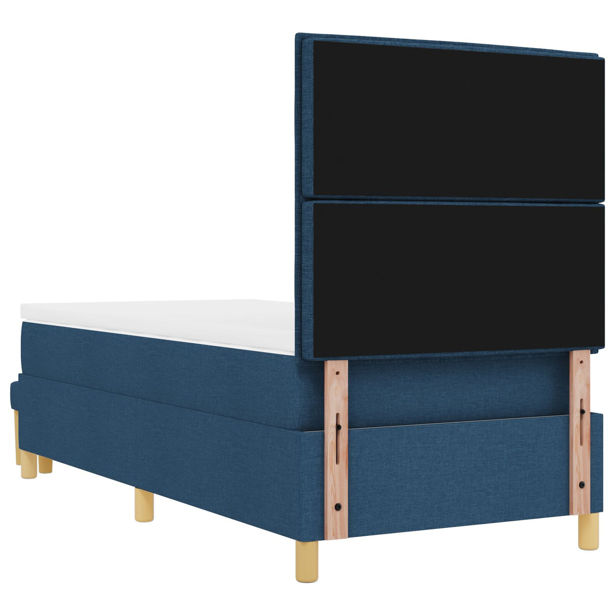 Boxspringbed met Matras & Bank Blauw 80x200 cm Stof