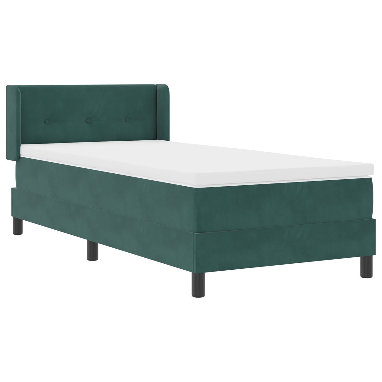 Boxspringbed met Matras Donkergroen 90x190 cm Fluweel