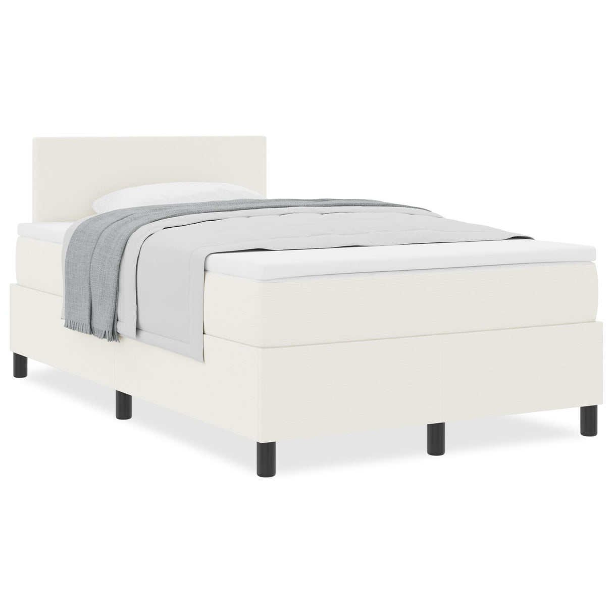 Boxspringbed met Matras Crème Klein Dubbel Corduroy Stof