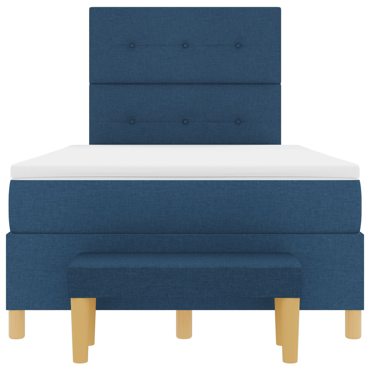 Boxspring Bed met Matras & Bank Blauw 120x190 cm Stof