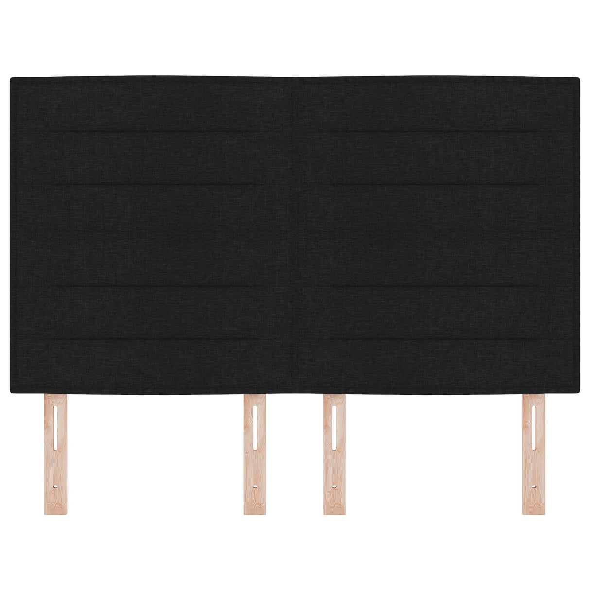 LED Hoofdbord Lijnen Ontwerp Zwart 80 cm Stof