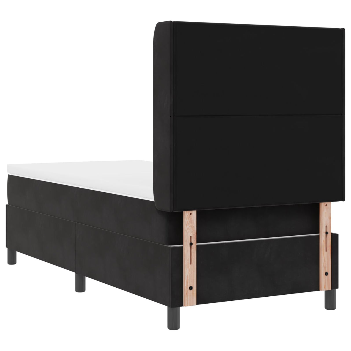 Boxspringbed met Matras & LED Zwart 80x200 cm Fluweel