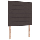Boxspringbed met Matras Donkerbruin Eenpersoons Stof