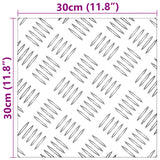 Aluminium Checker Platen 4 stuks Anti-Slip 30x30 cm