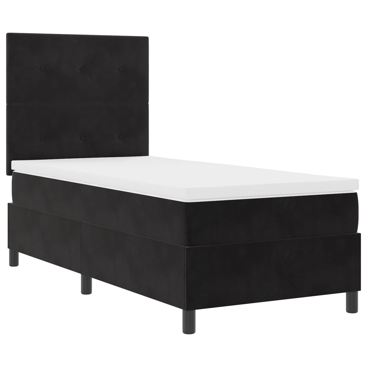 Boxspring Bed met Matras Zwart 80x200 cm Velvet