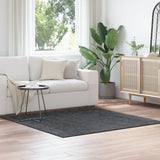 Shaggy Tapijt met Latex Onderkant Donkergrijs 160x160 cm
