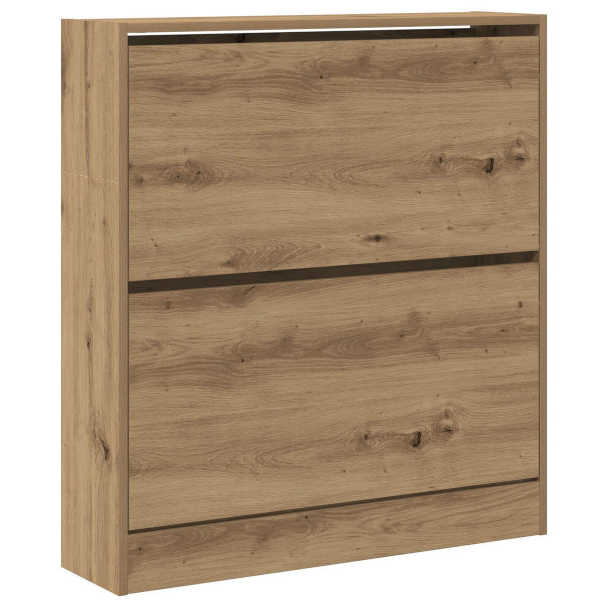 Schoenenkast met Flip Lade Gerookt Eiken 80x21x87,5 cm