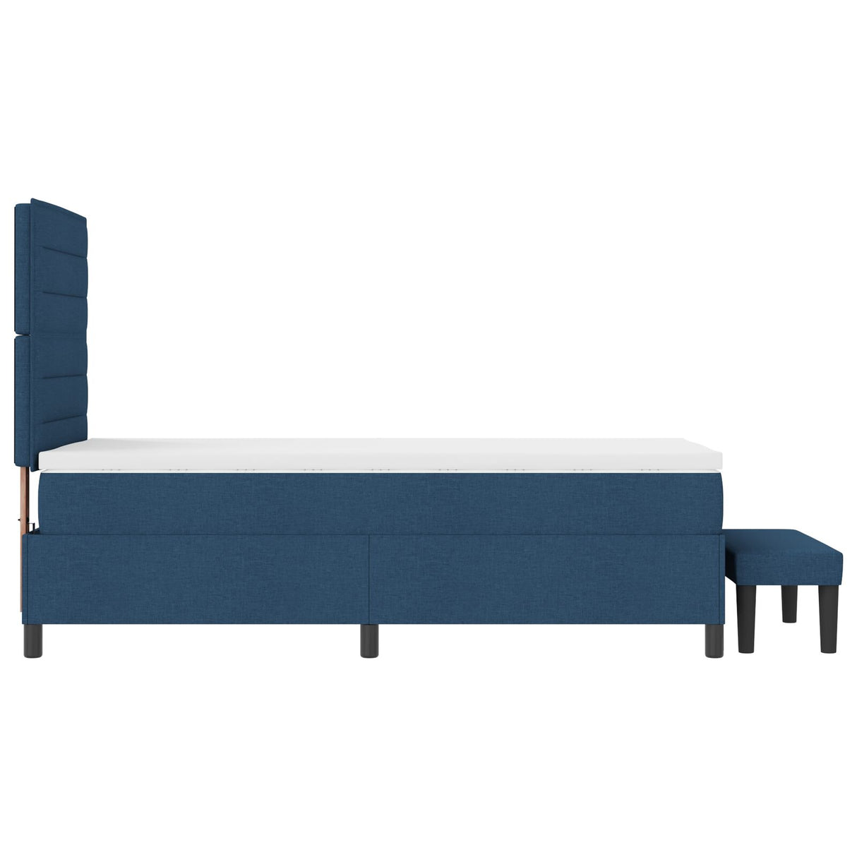 Boxspringbed met Matras & Bank Blauw 90x190 cm Stof
