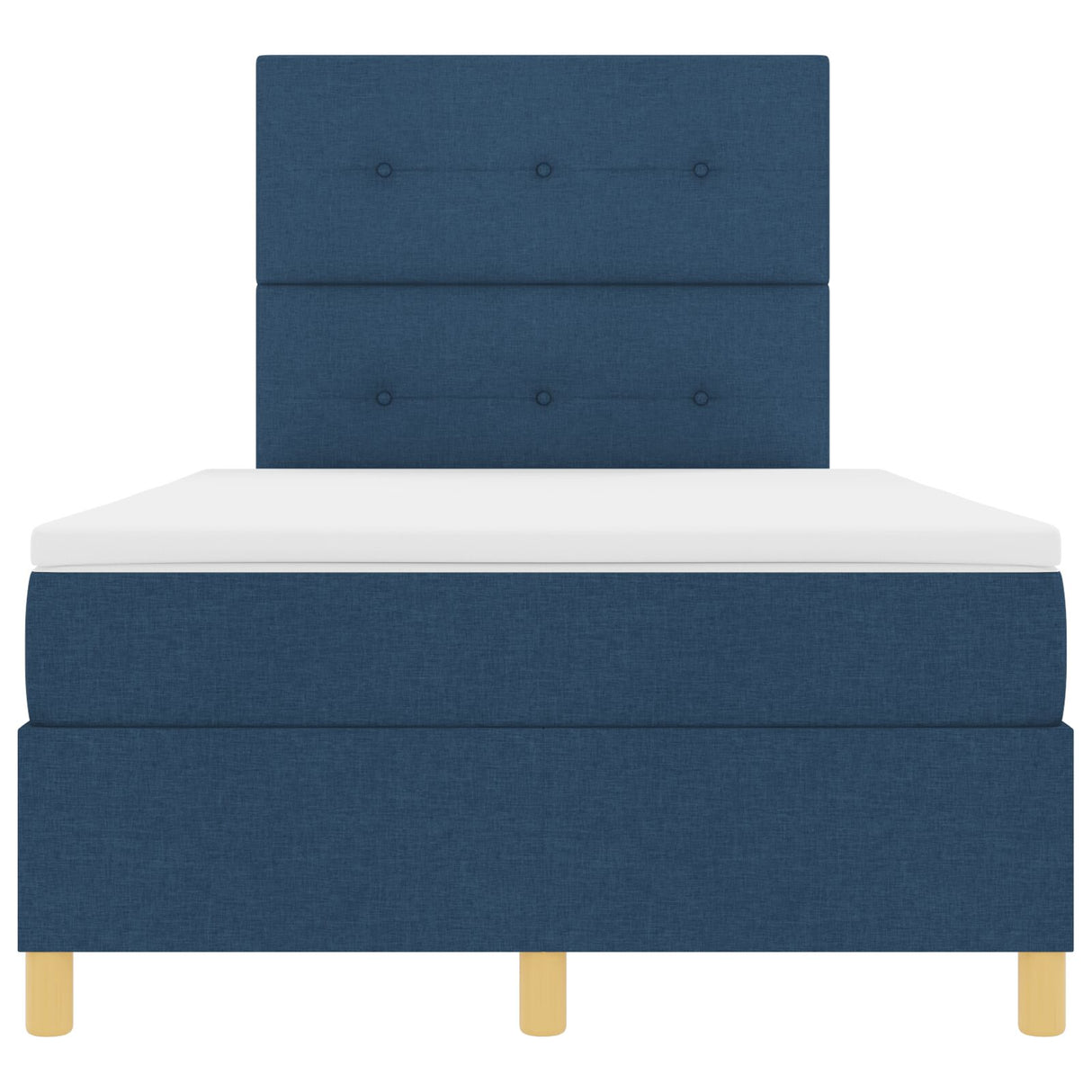 Boxspringbed met matras blauw klein dubbel stof