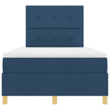 Boxspringbed met matras blauw klein dubbel stof