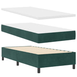 Boxspringbed met matras donkergroen 80x200 cm fluweel