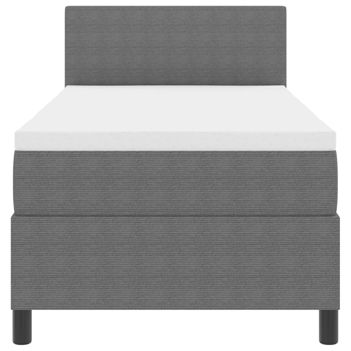 Boxspringbed met matras Lichtgrijs 80x200 cm Corduroy stof