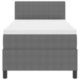 Boxspringbed met matras Lichtgrijs 80x200 cm Corduroy stof