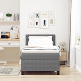 Boxspringbed met matras Lichtgrijs 80x200 cm Corduroy stof