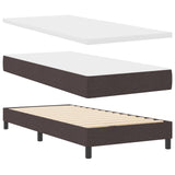 Bedframe met Matras Donkerbruin, Wit Stof 90 x 190 cm Bedframe
