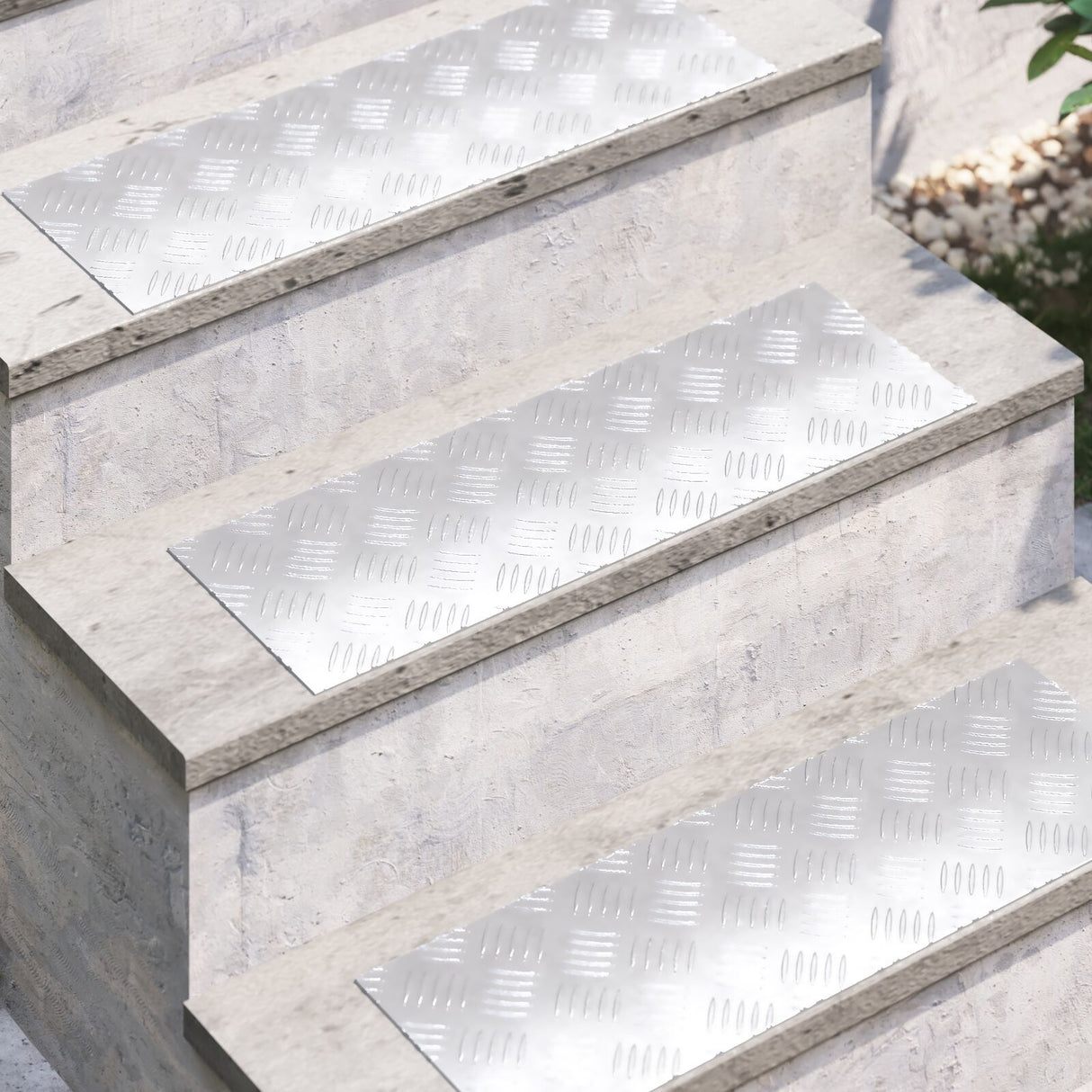 Aluminium Checker Platen 4 stuks Anti-Slip 60x20 cm