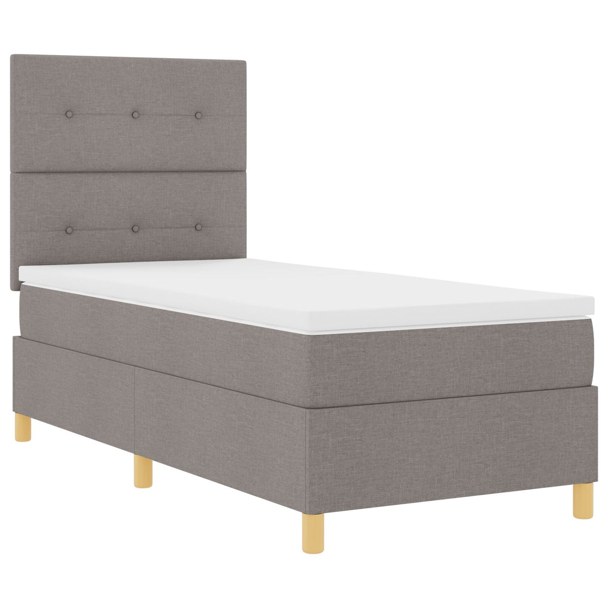 Boxspringbed met matras Taupe Eenpersoons Stof