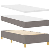 Boxspringbed met Matras & Bank Taupe 80x200 cm Stof