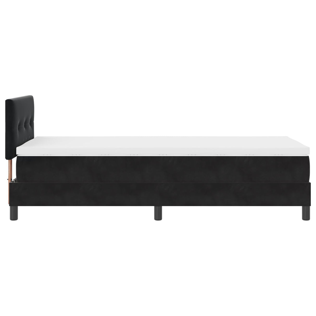 Boxspring Bed met Matras Zwart 80x200 cm Fluweel