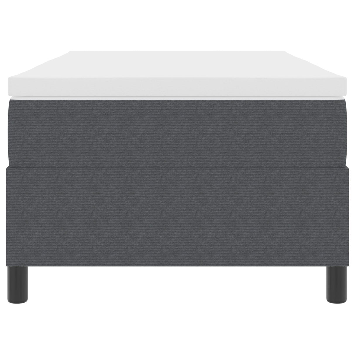 Boxspring Bed met Matras Donkergrijs 80x200 cm Corduroy Stof