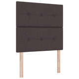 Boxspringbed met Matras Donkerbruin Eenpersoons Stof