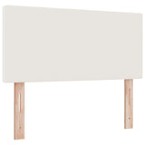 Boxspringbed met Matras & LED Crème Eenpersoons Corduroy Stof